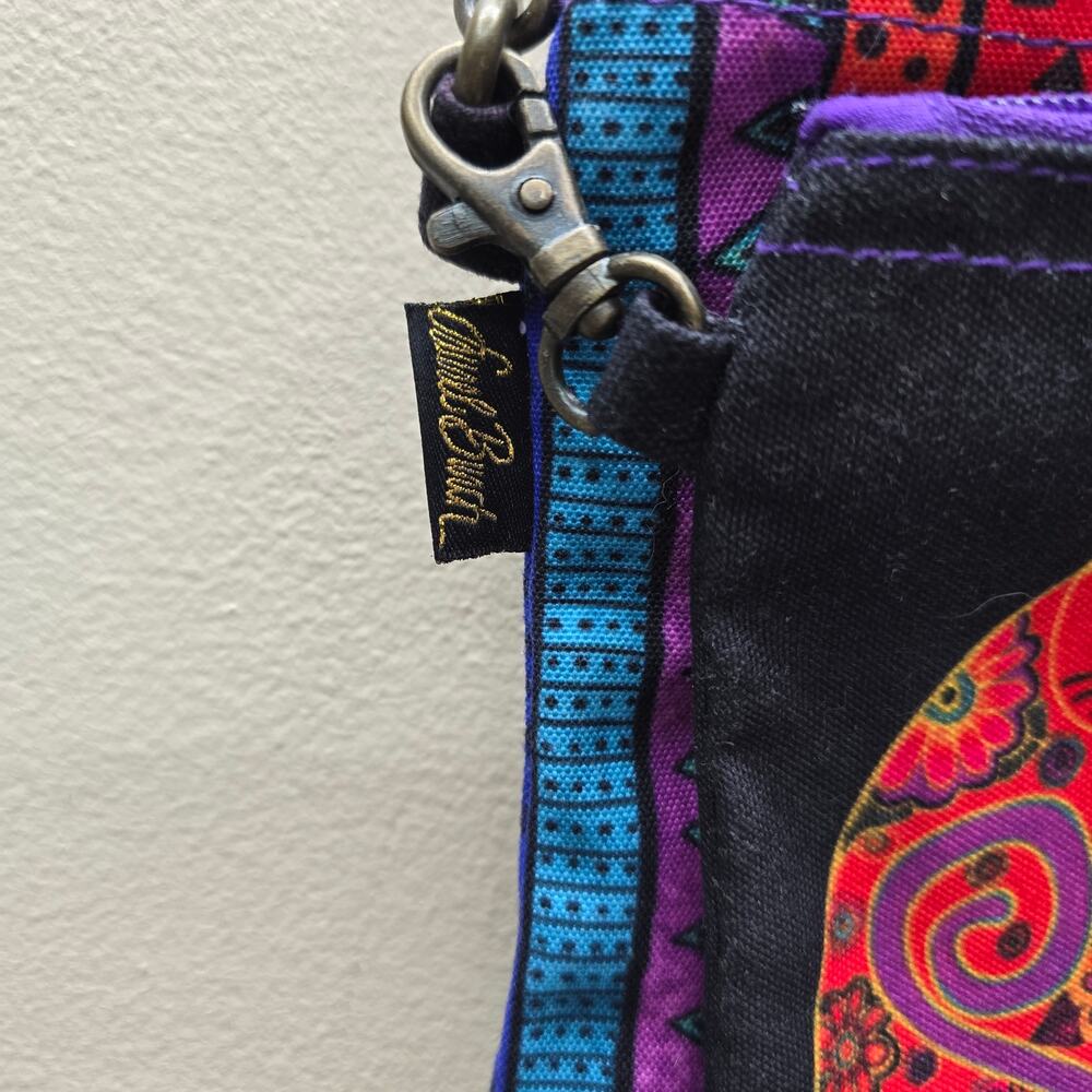 Laurel Burch Cats Feline Friends 2Pc Crossbody +Organizer Bag Boho Multicolor - Picture 3 of 11